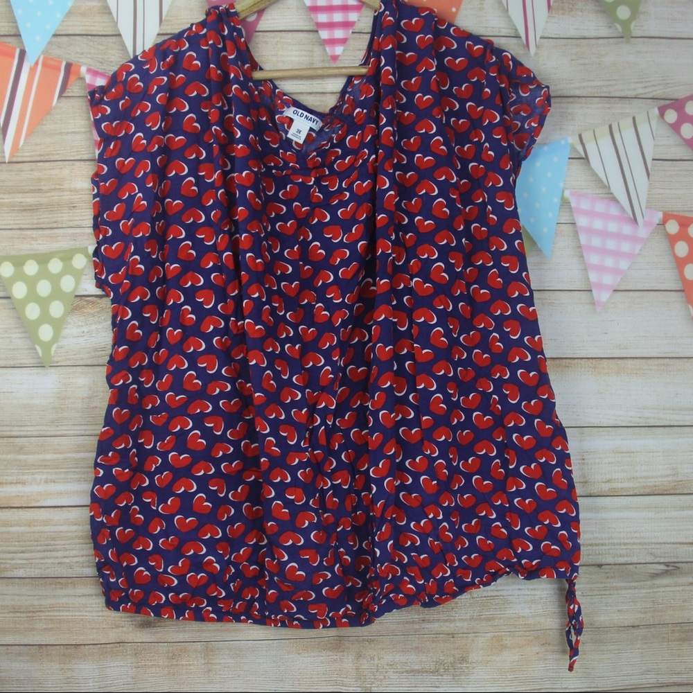 Old Navy Plus Bubble Heart Flutter Sleeve Shirt - image 2